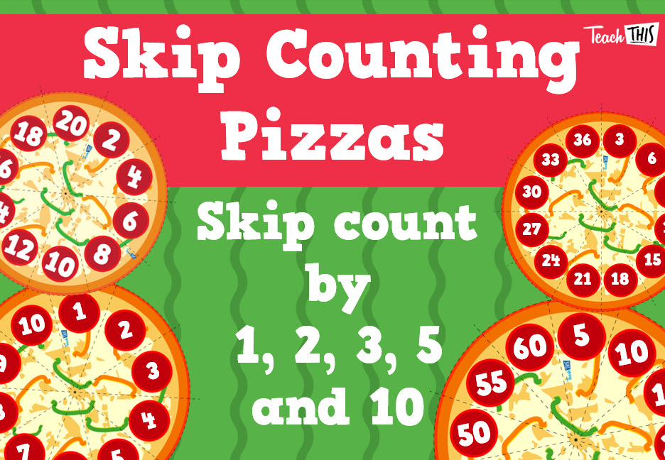Skip Counting Pizza Puzzles