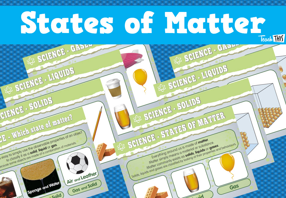 States of Matter - Solids, Liquids and Gases Posters
