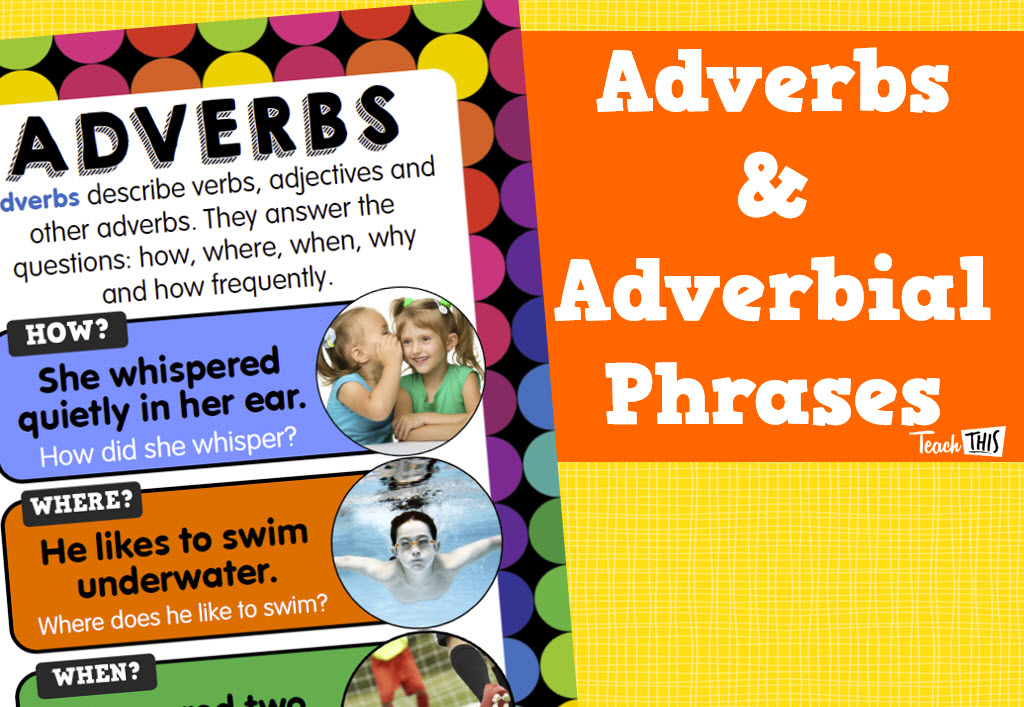 Adverbs Adverbial Phrase Posters