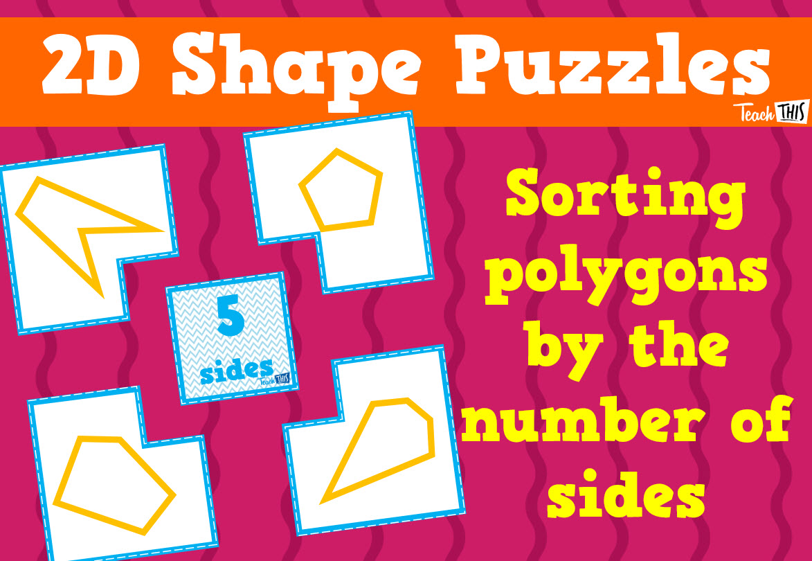 2D Shape Puzzles - Sort by Number of Sides
