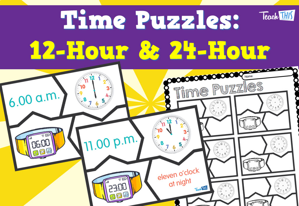 Time Puzzles - 12-Hour to 24-Hour