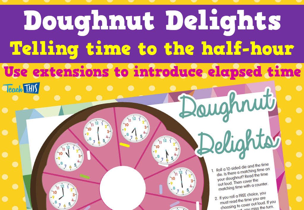Doughnut Delights - Telling Time to the Half-Hour