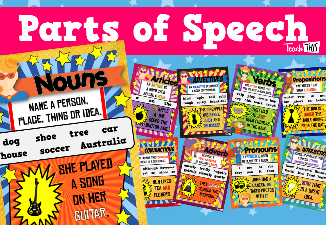 Superhero - Parts Of Speech Posters