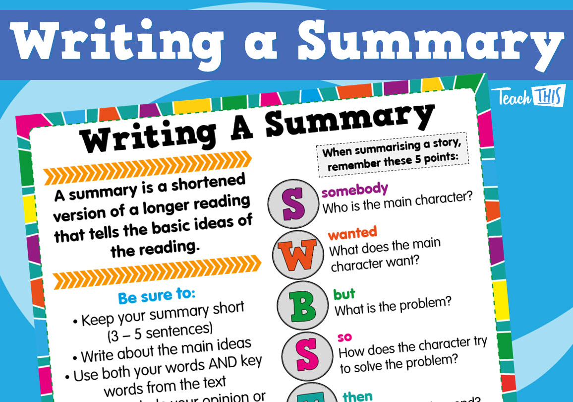 Writing a Summary Poster