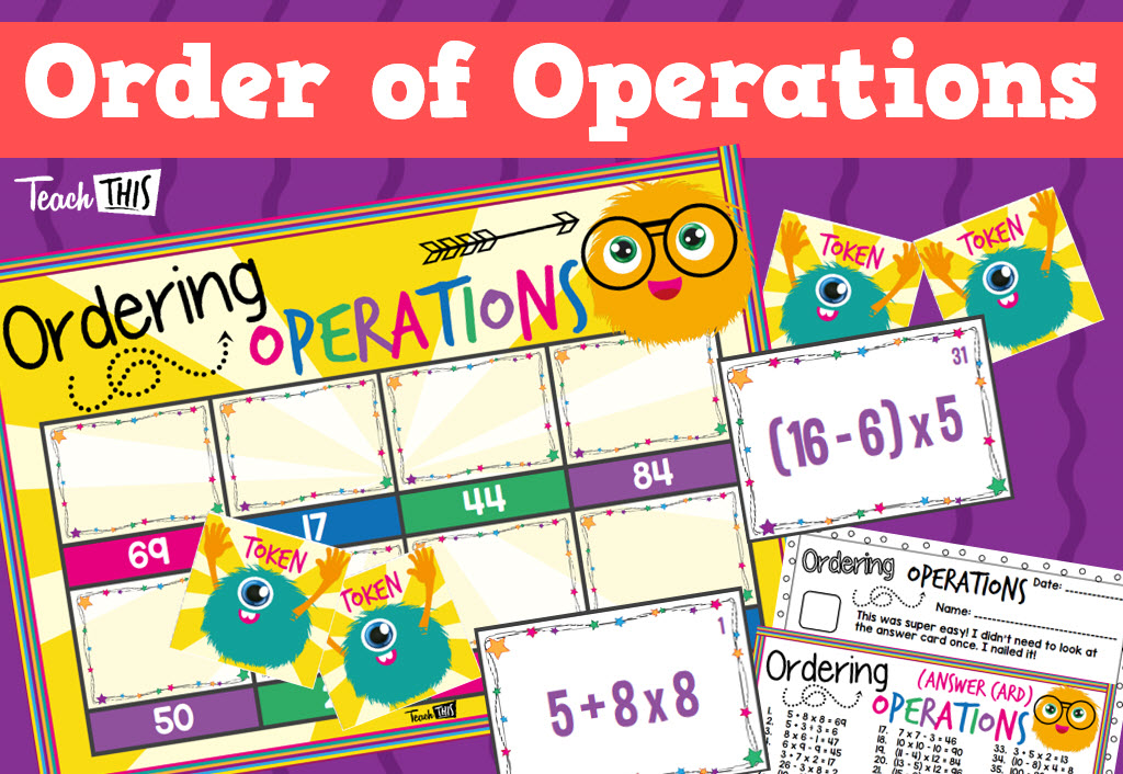 Order of Operations Game - Ordering Operations