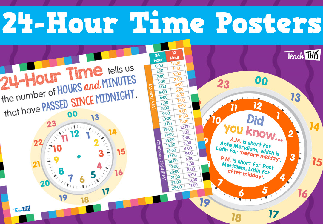 24-Hour Time Posters