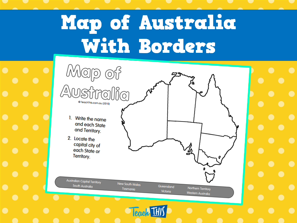 Map of Australia With Borders