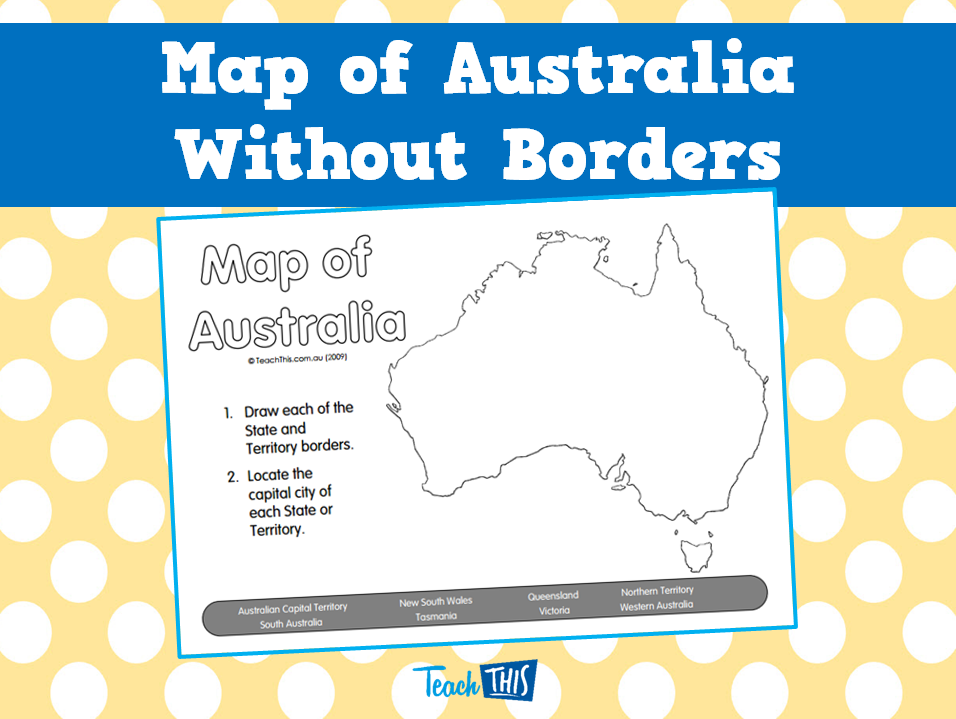 Map of Australia Without Borders