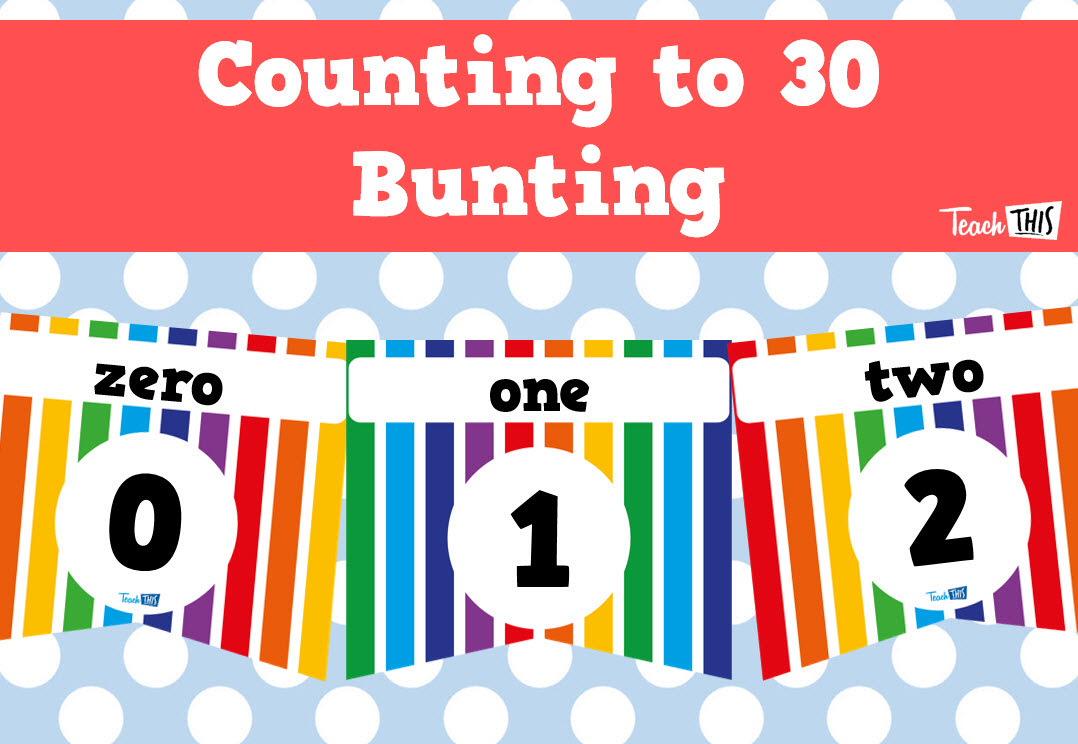 Bunting - White Rainbow - 0-30 - Flag 2
