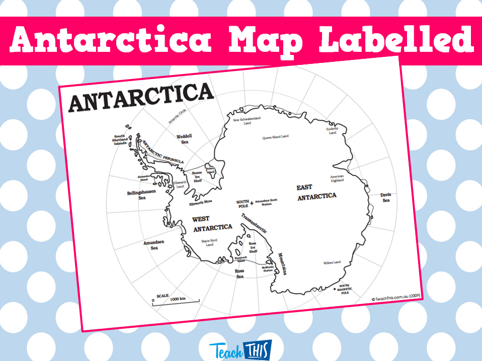 Antarctica Map Labelled