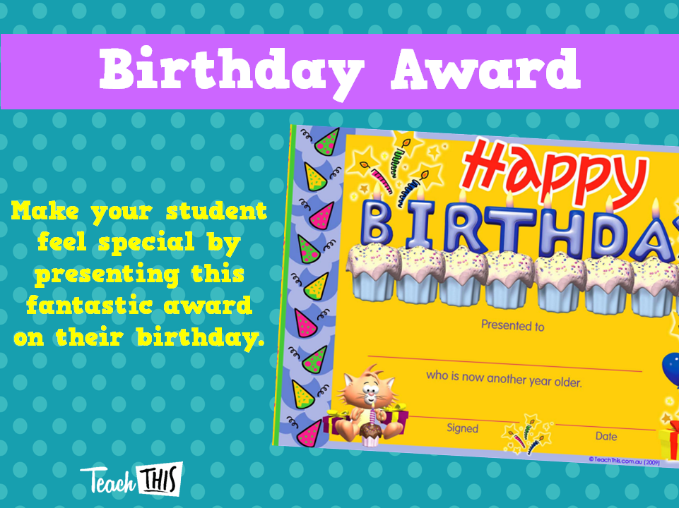Birthday Award