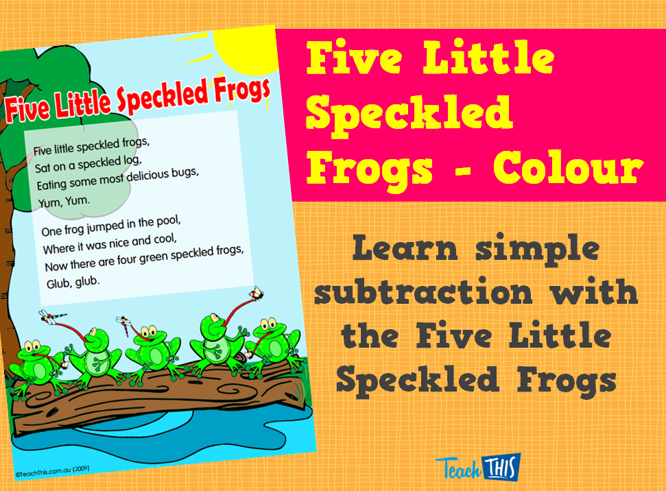 Five Little Speckled Frogs - Colour