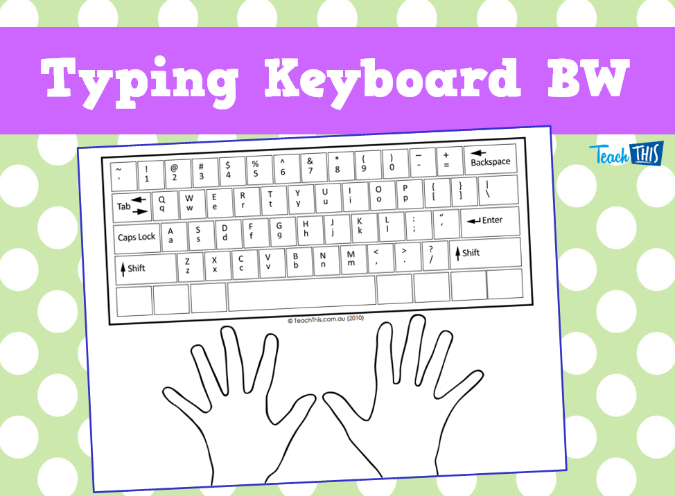 Typing Keyboard BW