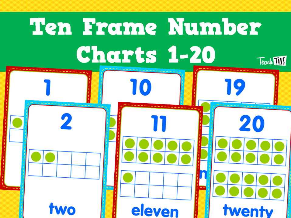 Ten Frame Number Charts 1-20
