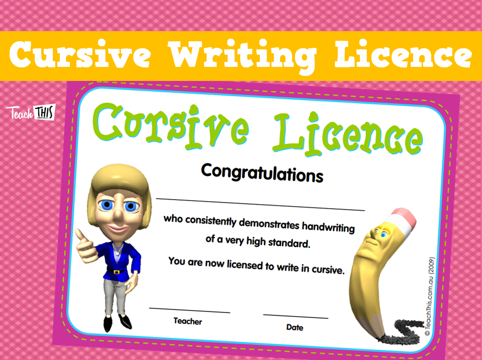 Cursive Writing Licence