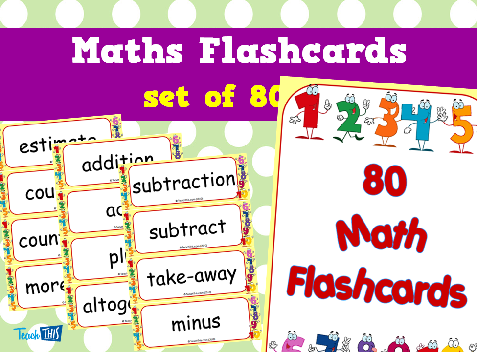 Maths Flashcards - set of 80