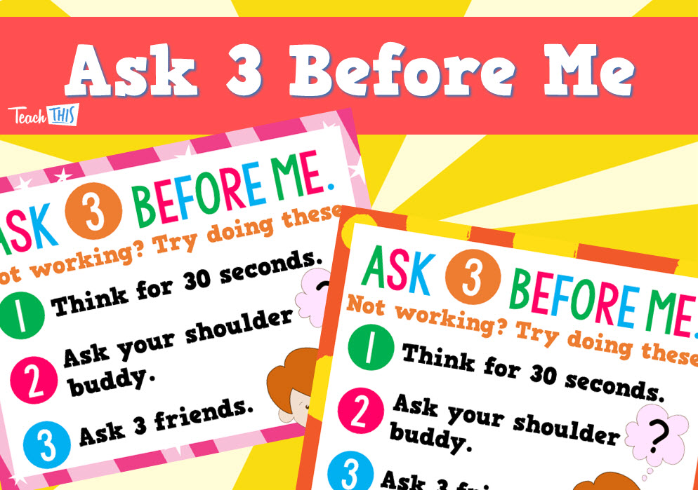Ask 3 Before Me Poster