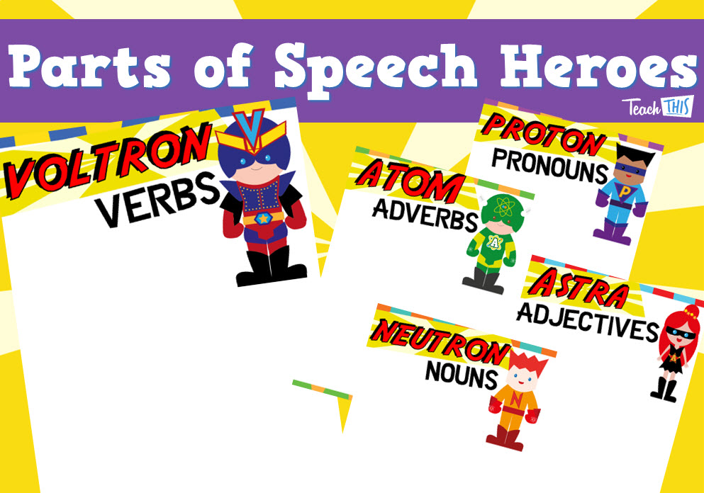 Parts of Speech Superheroes
