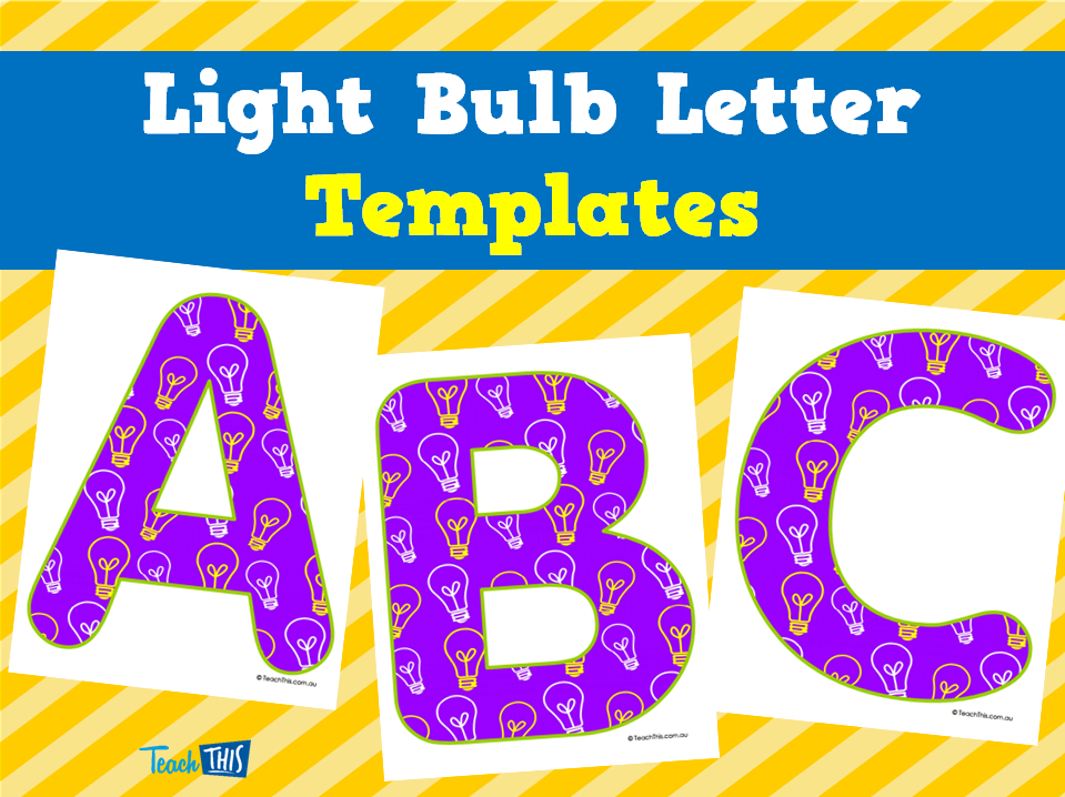 Light Bulb Letter Templates