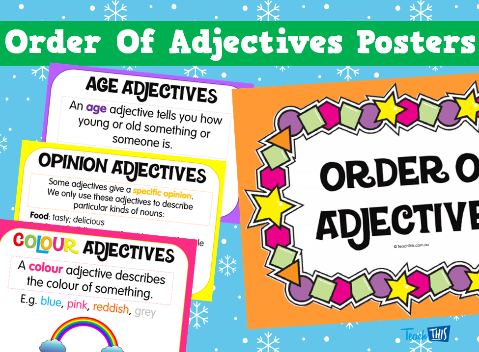 Order Of Adjectives Posters