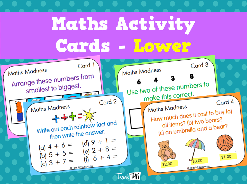 Maths Activity Cards - Lower