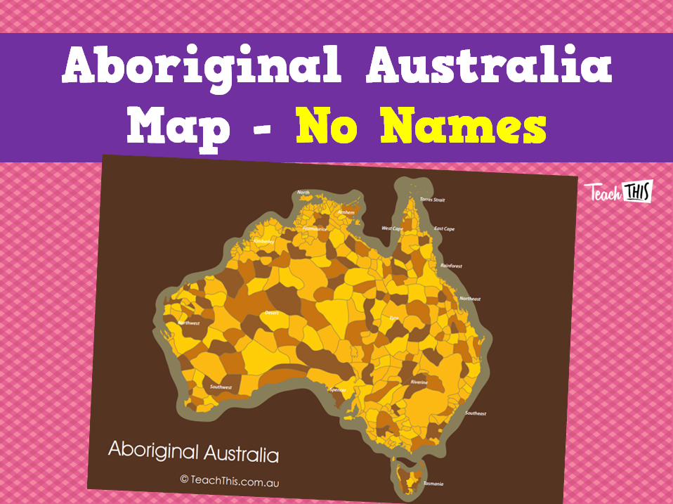 Aboriginal Australia Map - No Names