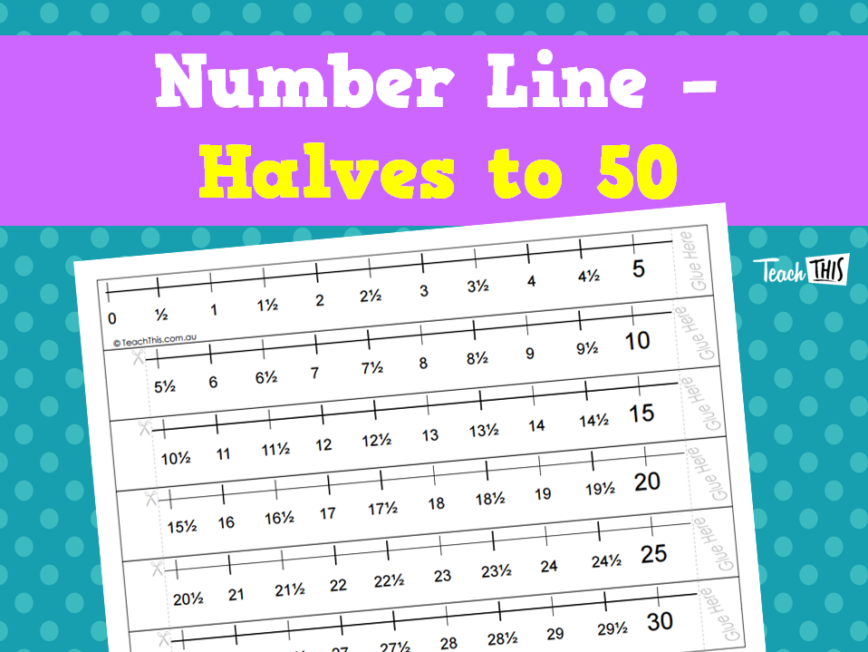 Number Line - Halves to 50