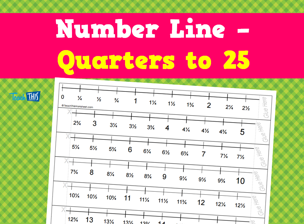 Number Line - Quarters to 25