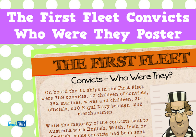 The First Fleet Convicts Who Were They Poster