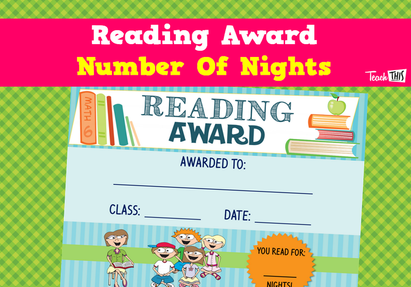 Reading Award - Number Of Nights