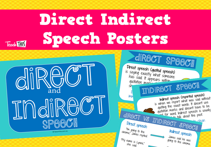 Direct Indirect Speech Posters