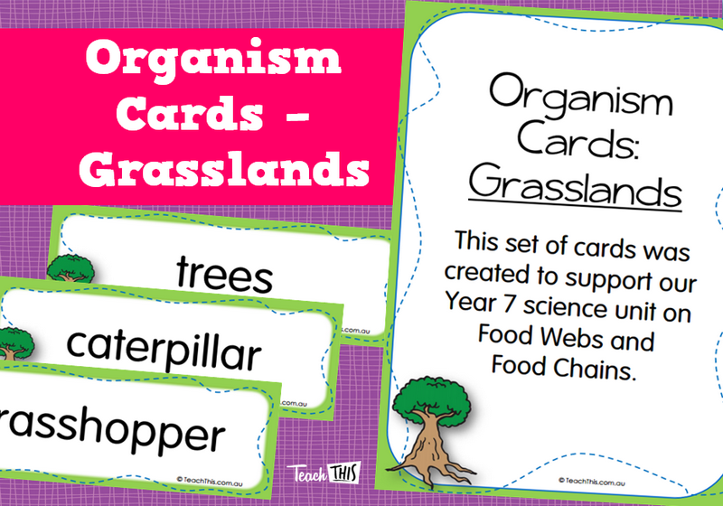 Organism Cards - Grasslands