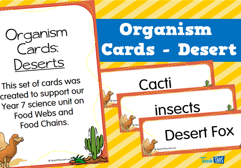 Organism Cards - Desert