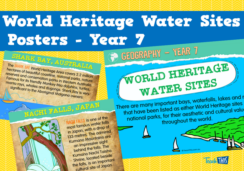 World Heritage Water Sites Posters - year 7