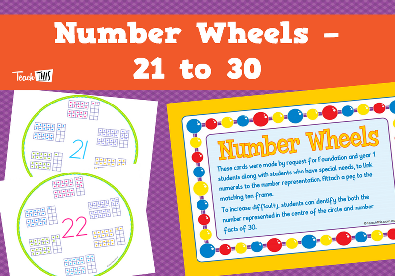 Number Wheels - 21 to 30