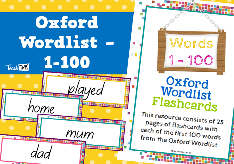 Oxford Wordlist - 1-100