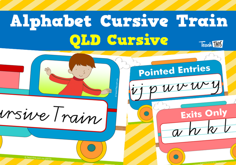 Alphabet Cursive Train - QLD Cursive