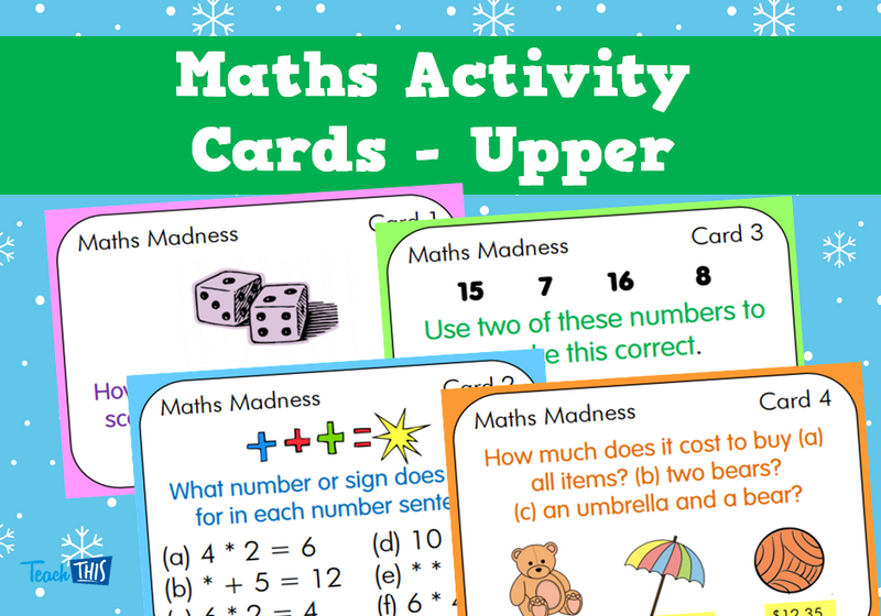 Maths Activity Cards - Upper
