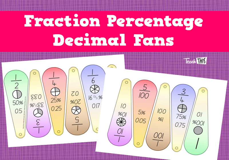 Fraction Percentage Decimal Fans