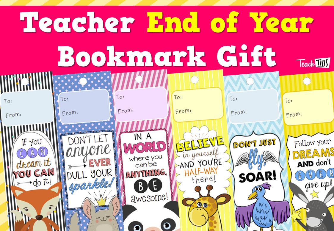 Teacher End of Year - Bookmark Gift