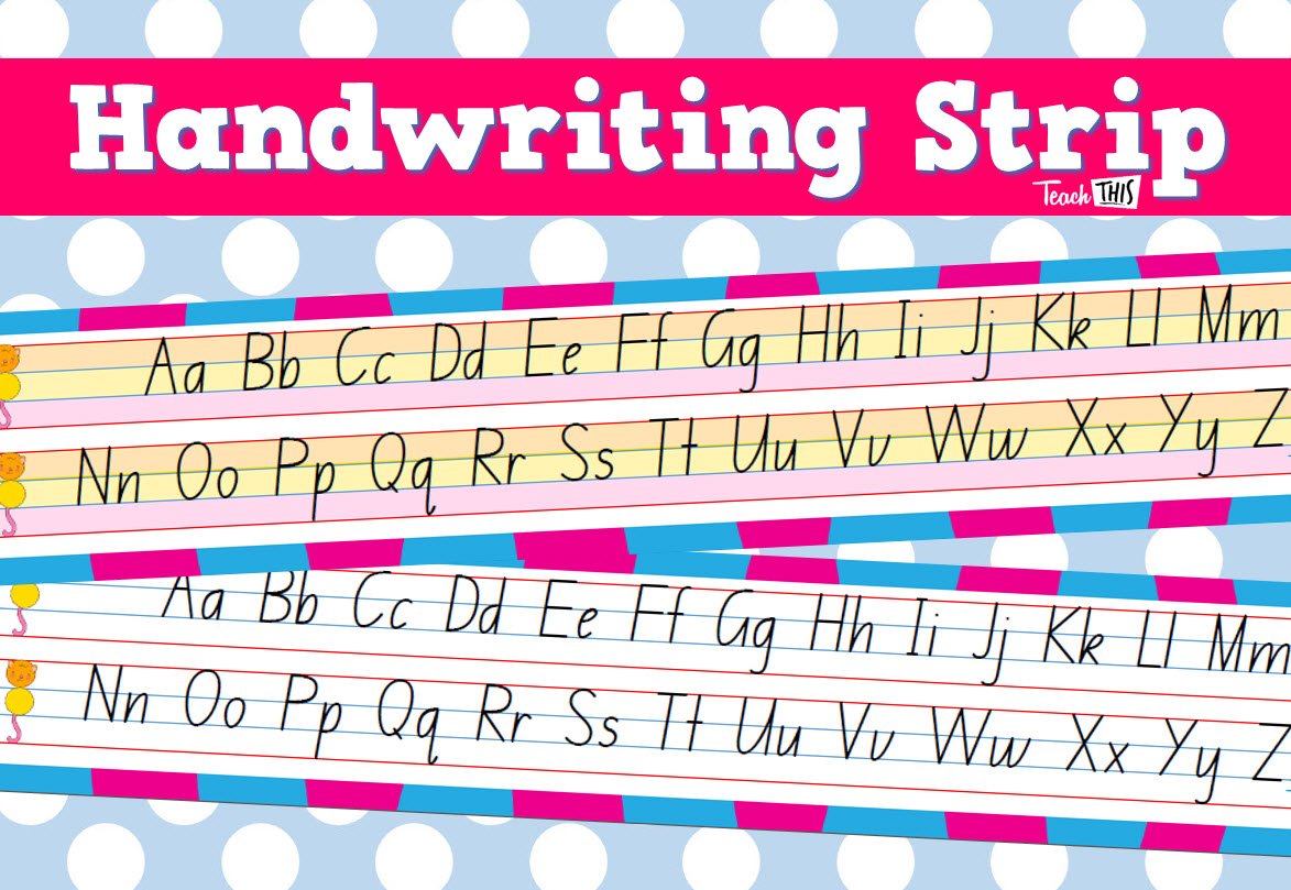Cat Handwriting Strip
