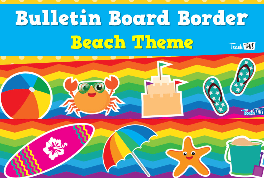 Bulletin Board Border - Beach Theme Ver.2