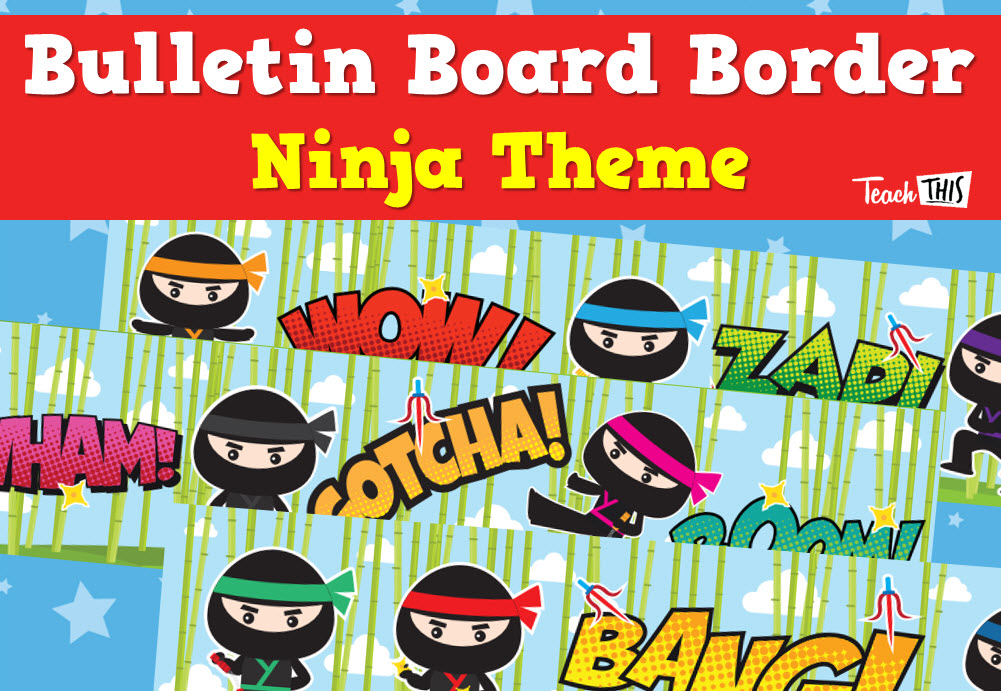 Bulletin Board Border - Ninja Theme