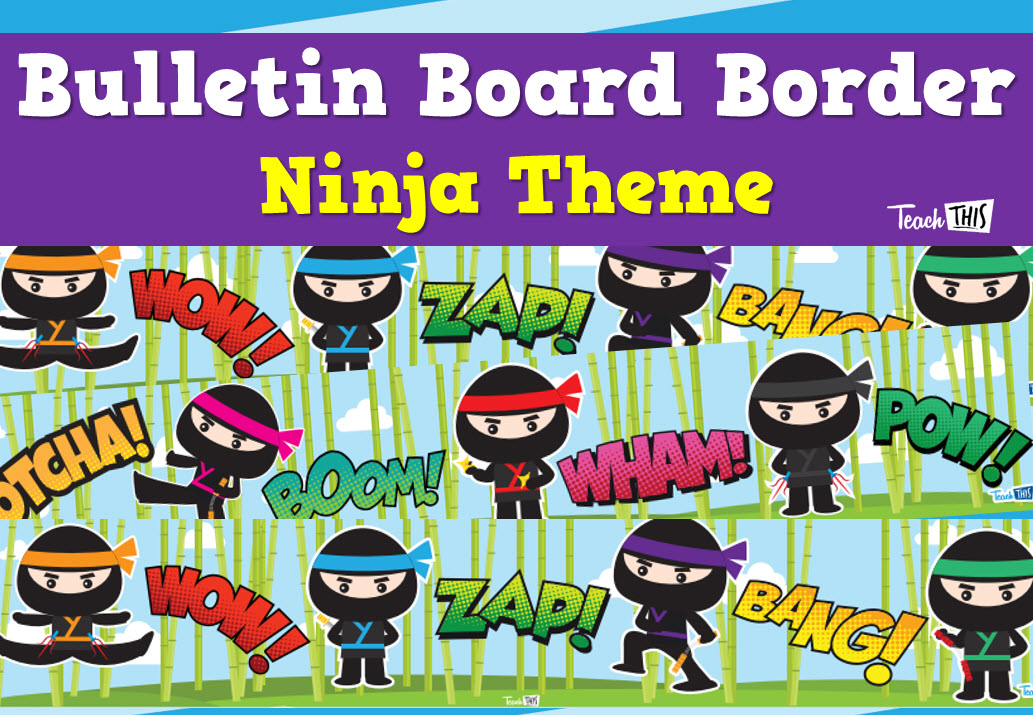 Bulletin Board Border - Ninja Theme Ver.2