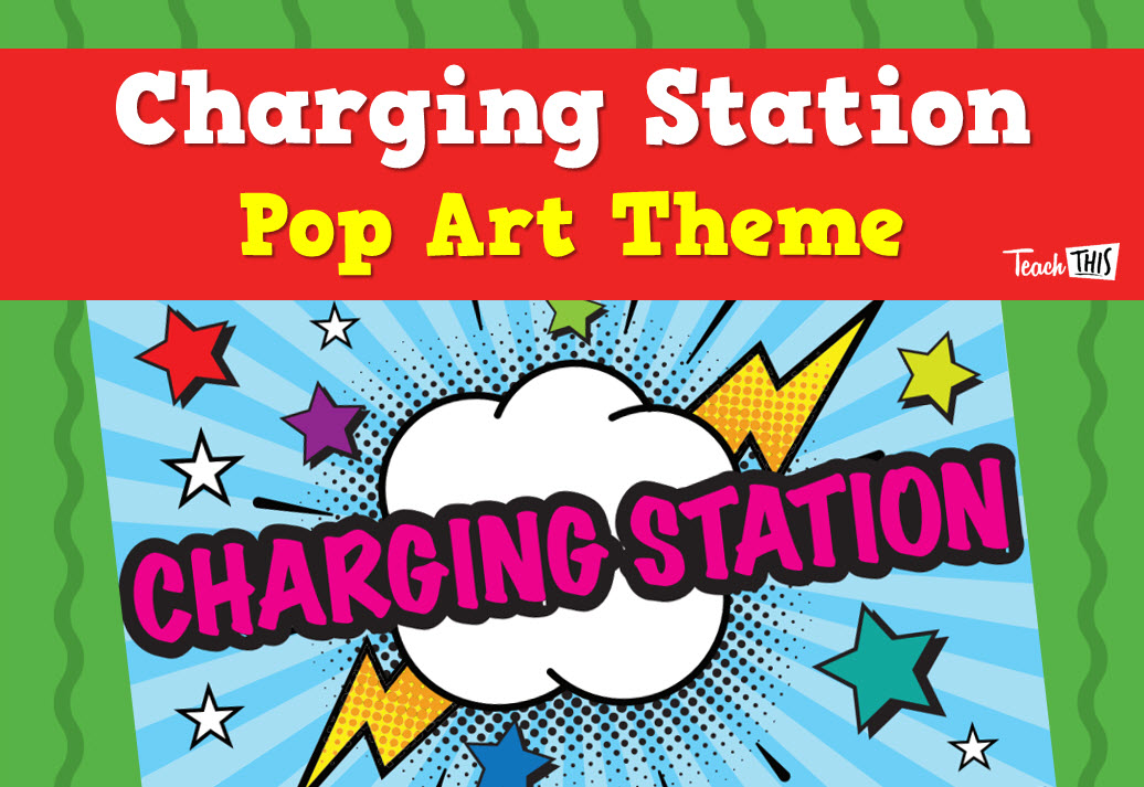 Charging Station Pop Art Theme