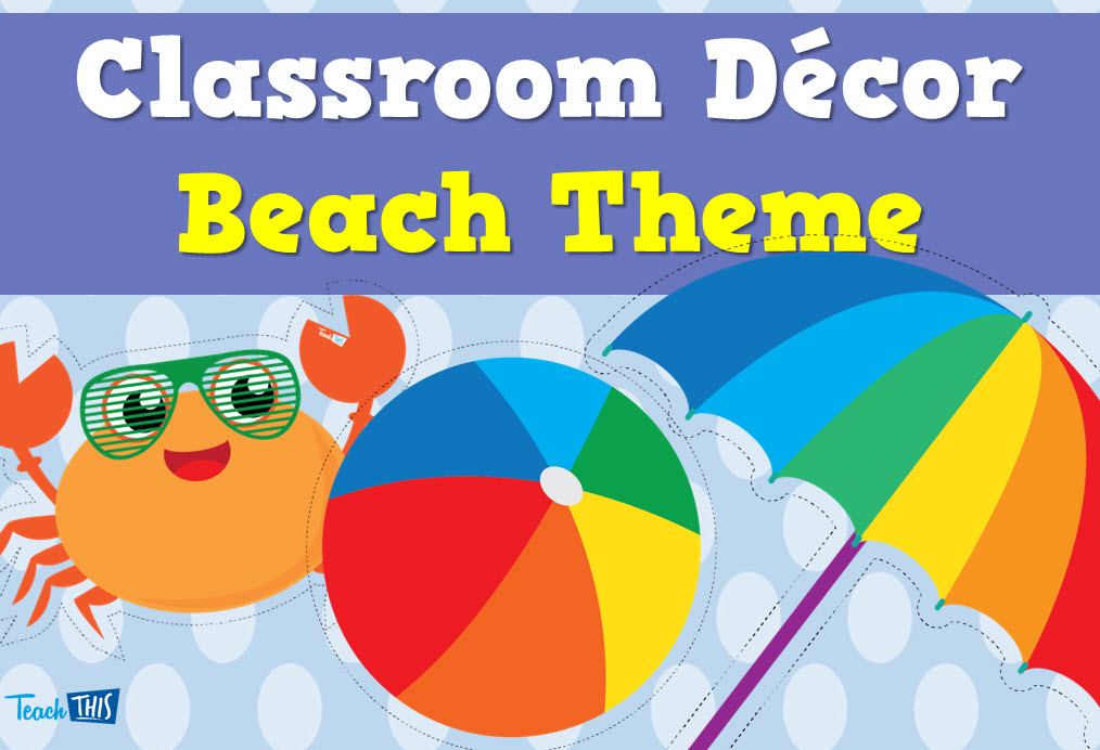 Classroom Decor Beach Theme Cut-Outs