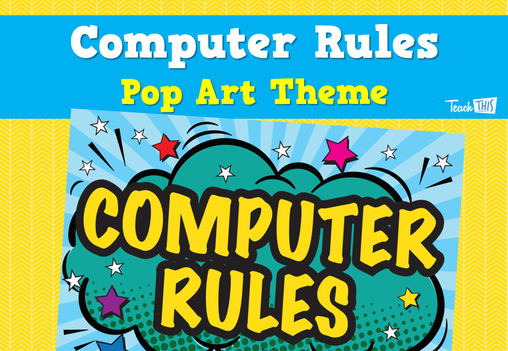 Computer Rules Pop Art Theme