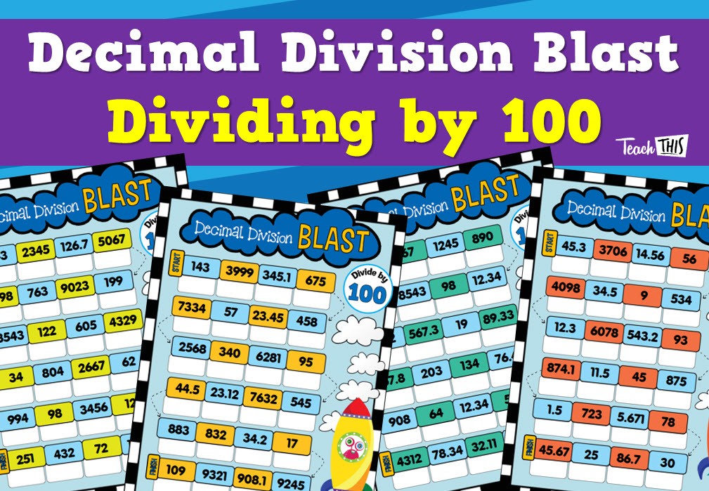 Decimal Division Blast - Dividing By 100