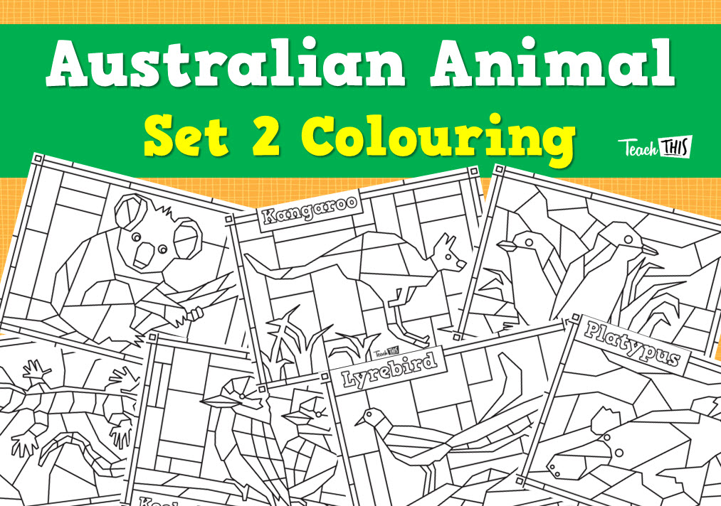 Australian Animal Colouring - Set 2