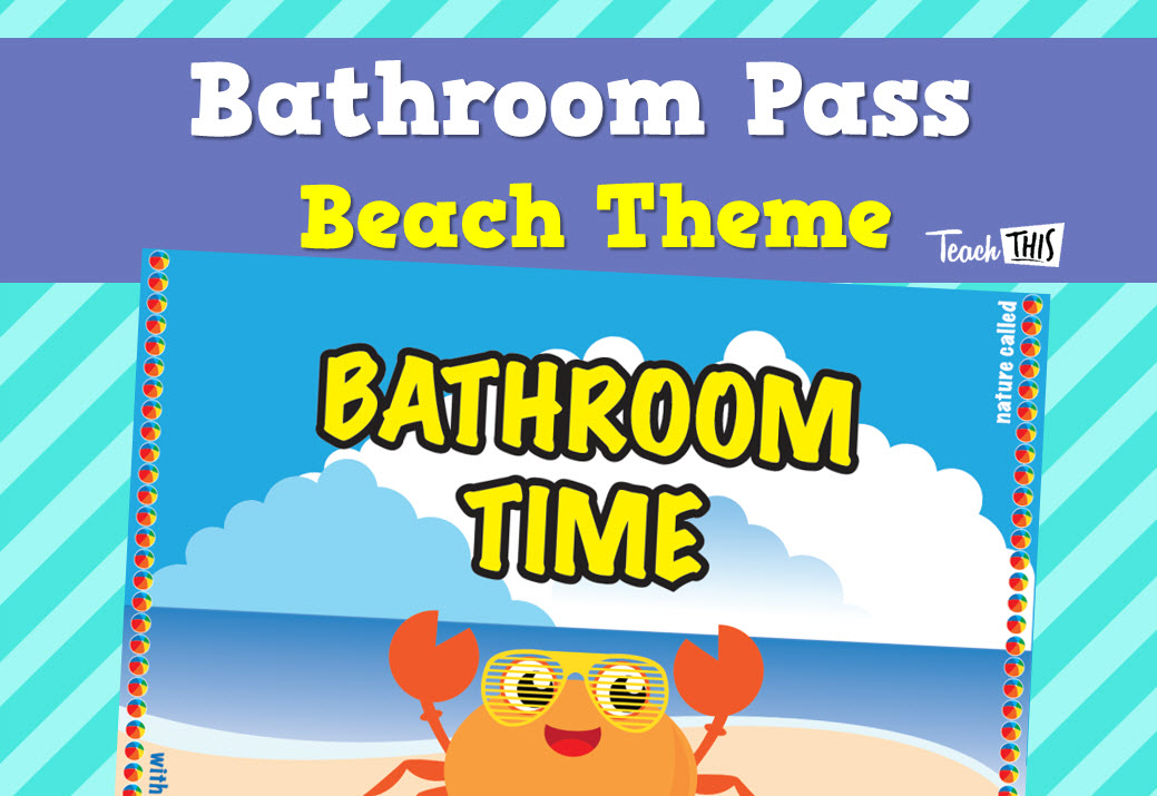 Bathroom Pass - Beach Landscape